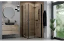 Exo-H Black square shower enclosure 80x80x195