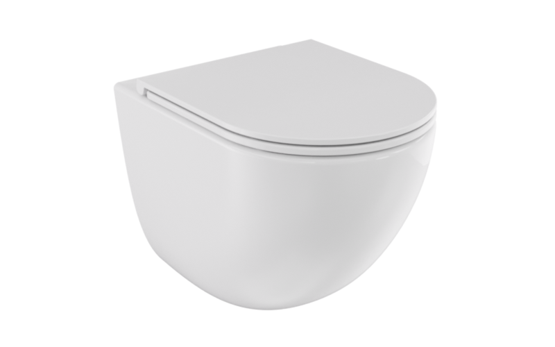 Aspen Ergo White toilet bowl set plus Aspen White soft-close seat