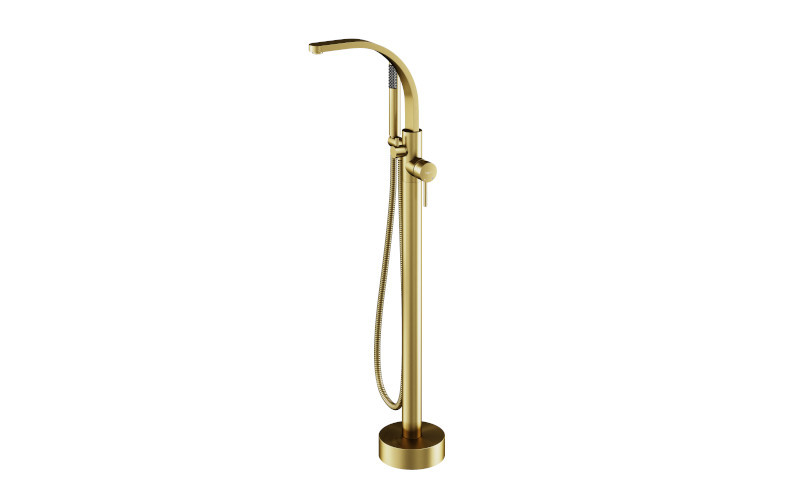 Decco II Freestanding Bathtub Faucet (Brushed Gold)