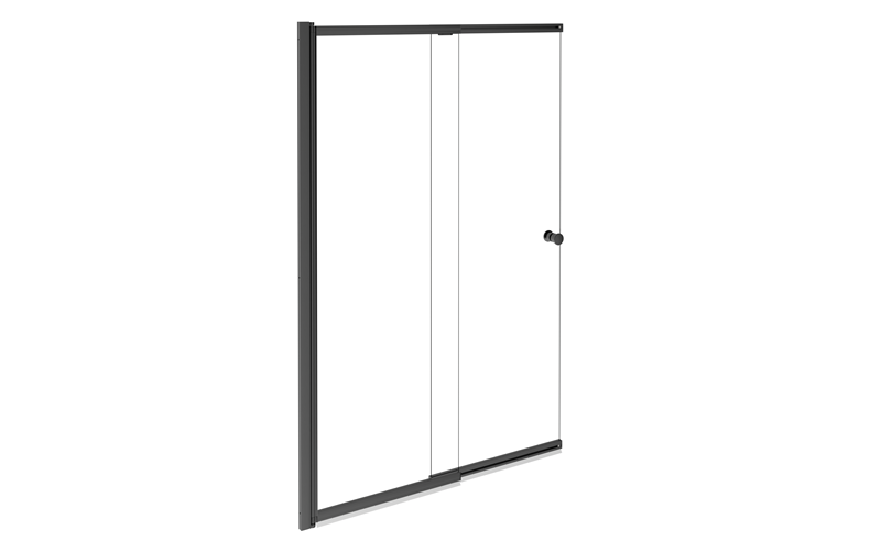 Easy Slide Gun Metal bathtub screen 100x150