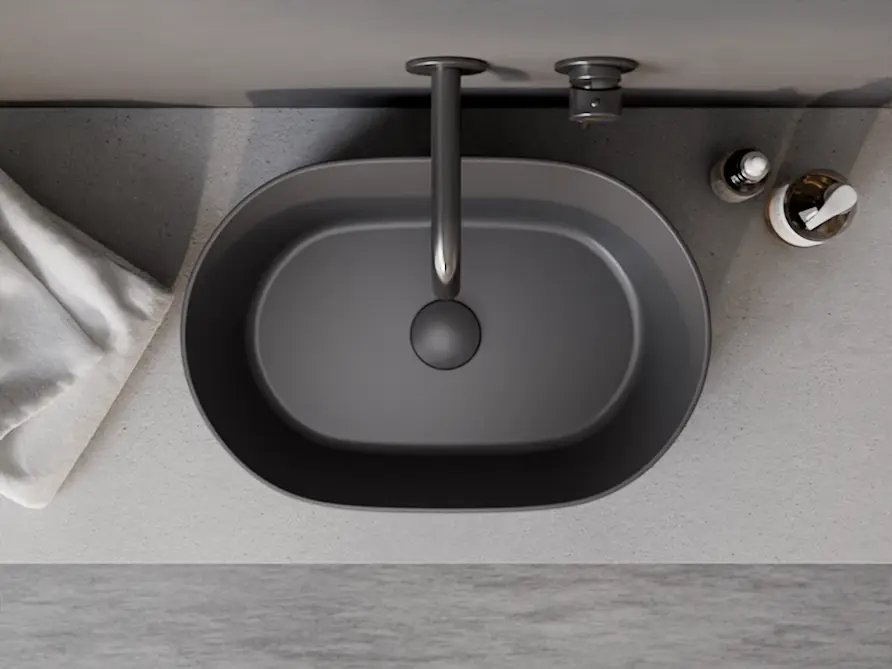 Countertop Basins  Matt Gun Metal