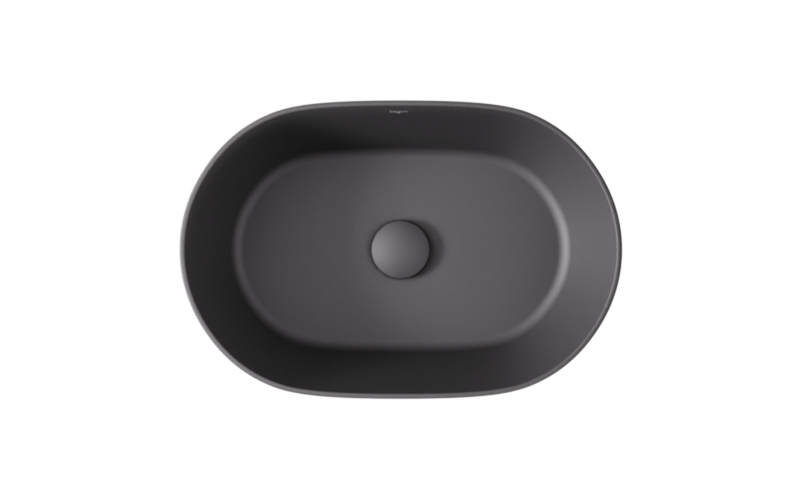 Lova Cera-Line 46 Matt Gun Metal Ceramic Countertop Washbasin