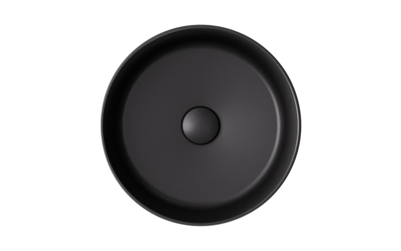 Clea Cera-Line 34.5 Matt Black Ceramic Countertop Washbasin