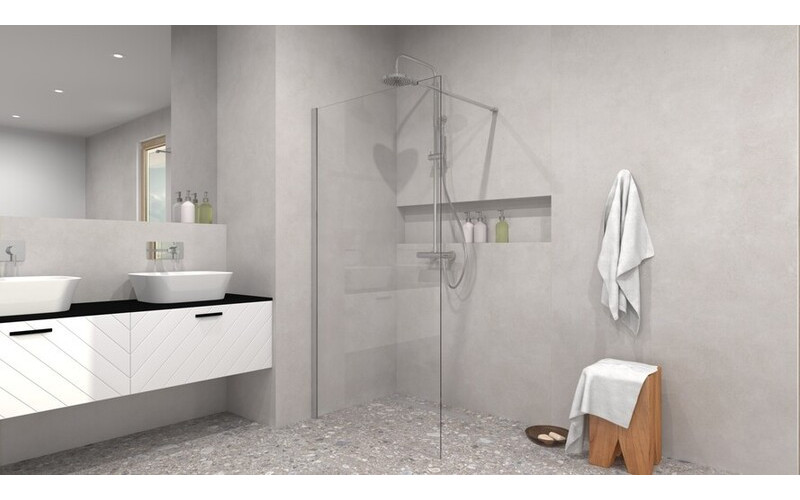 Eco-N Chrome Walk-in Cabin 100x195