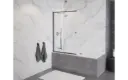 Easy Slide Bathtub Screen in Gun Metal