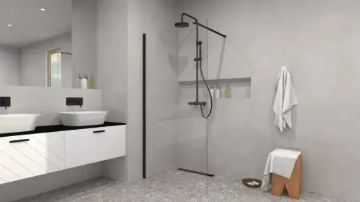 Walk-In Showers Black 110x195