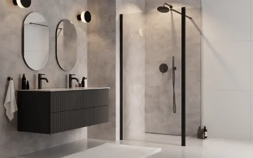 Eco-N Black Walk-in Cabin 90x195