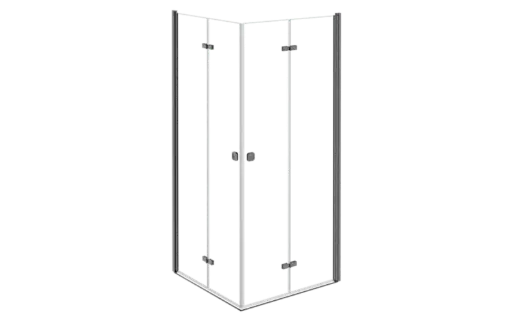 Exo-H Gun Metal Square Shower Enclosure 80x80 